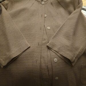 Elegant Women's Textured Brown Jacket